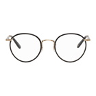 Garrett Leight Black and Gold Wilson Glasses