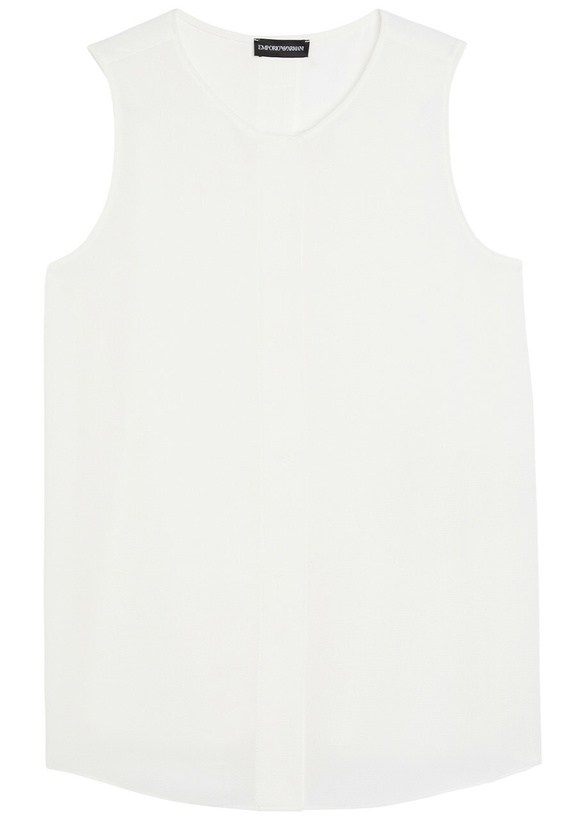 Photo: Emporio Armani Crepe top White