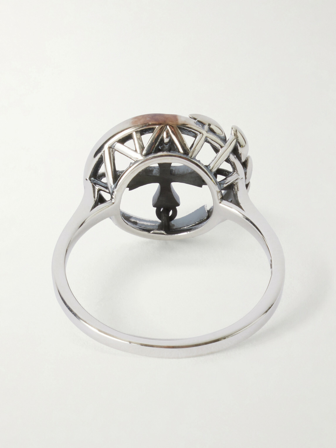 Enfants Riches Déprimés - Wreath Cross Sterling Silver Ring - Silver