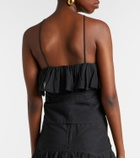 Marant Etoile Djimia halterneck cotton-blend voile top