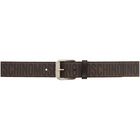 Moschino Brown Textured Logo Print Belt