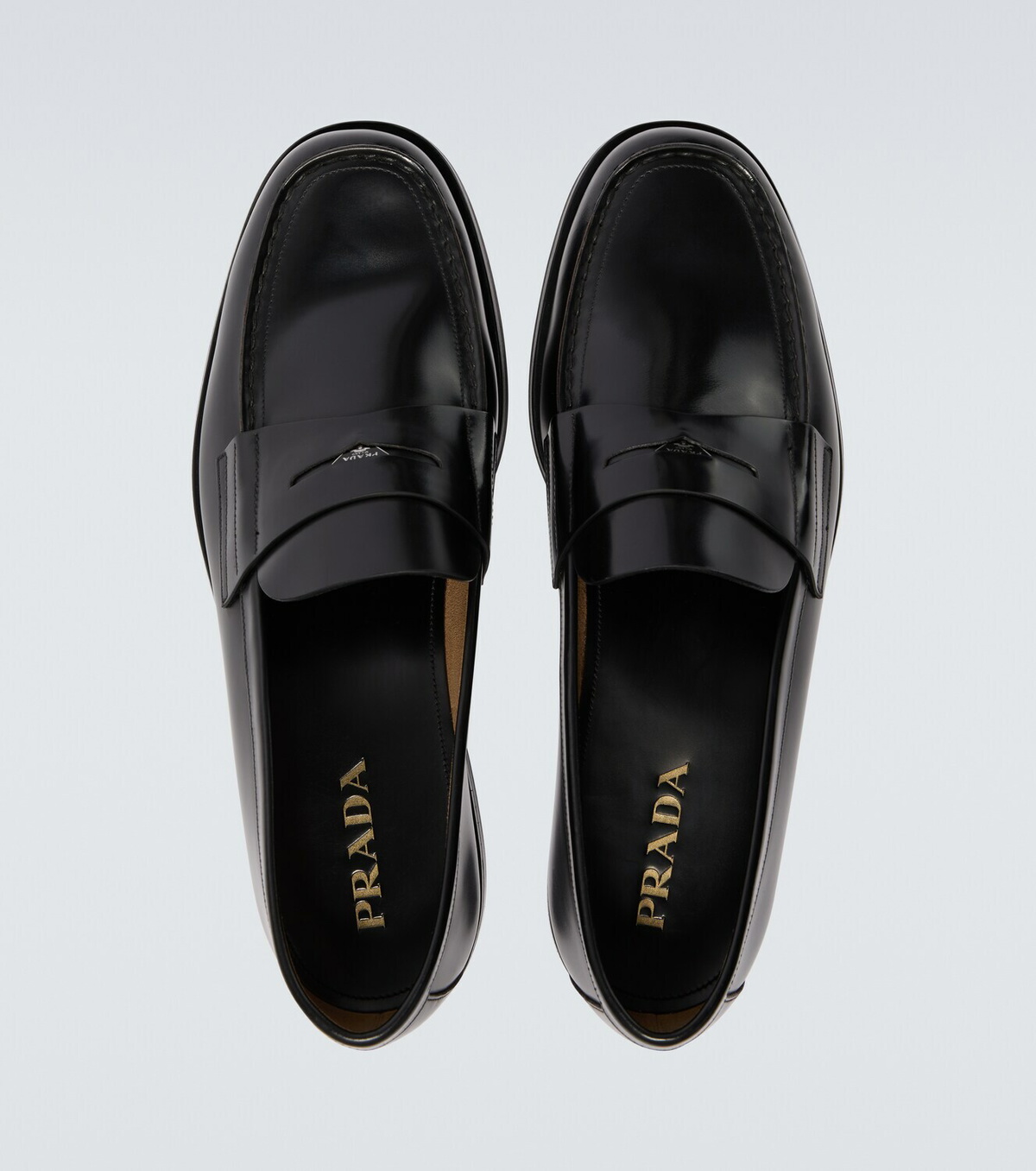 Prada Leather penny loafers