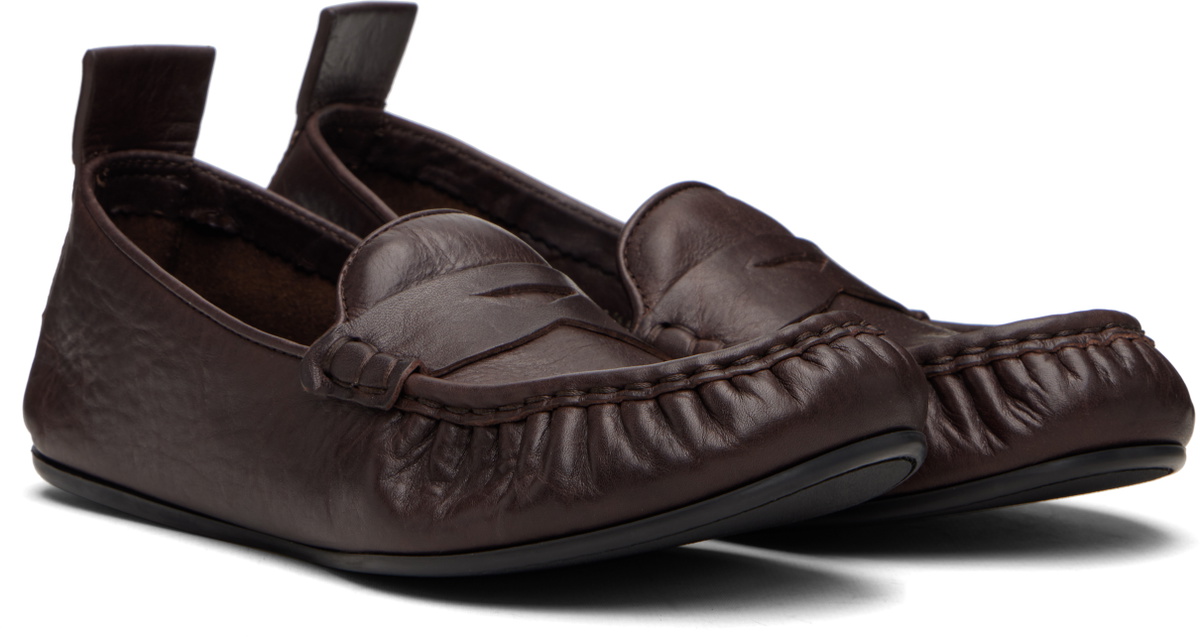 Acne Studios Brown Leather Loafers