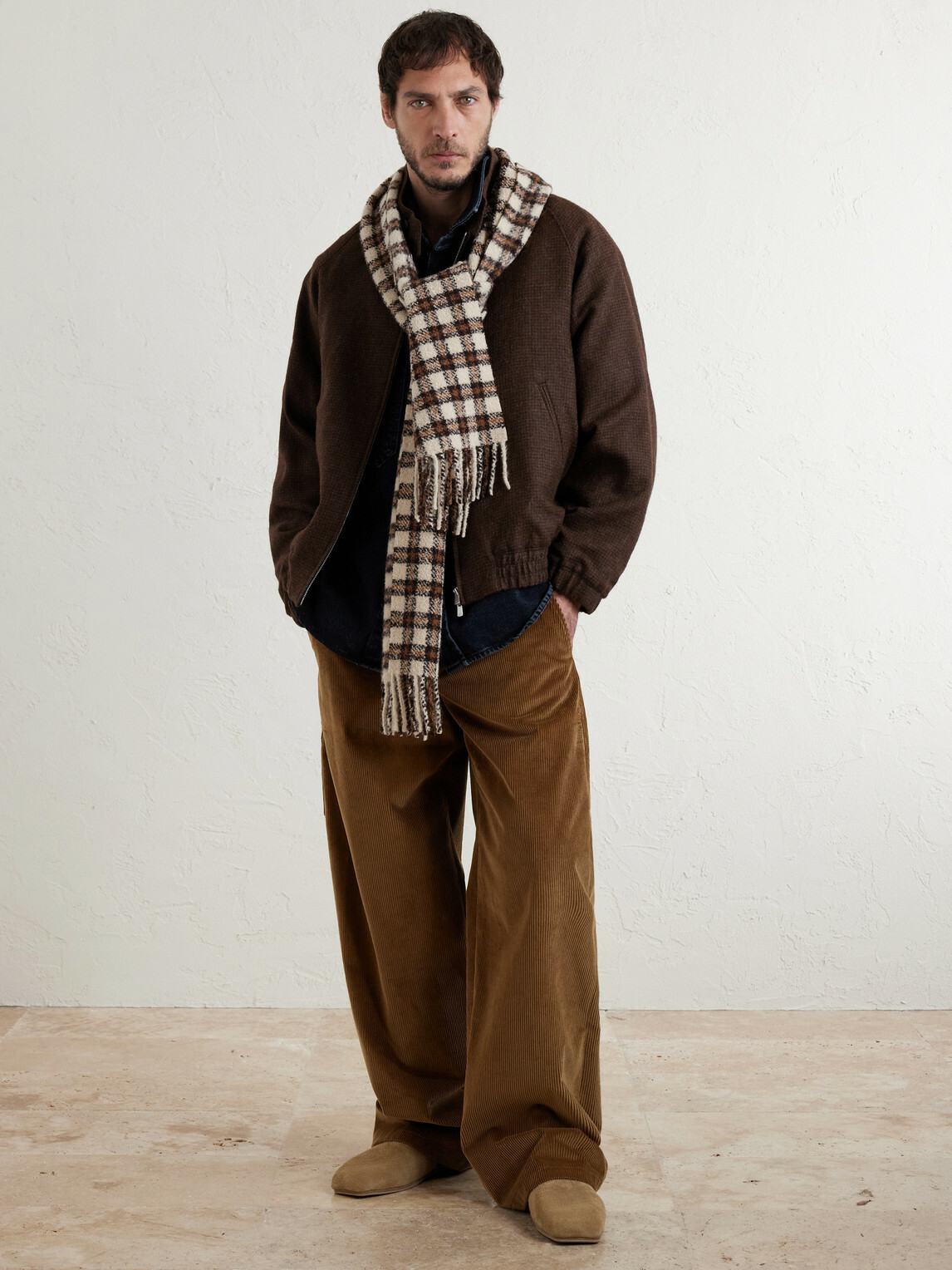 Acne Studios - Fringed Logo-Appliquéd Leather-Trimmed Knitted Scarf