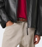 Ami Paris Paris Paris braided leather belt