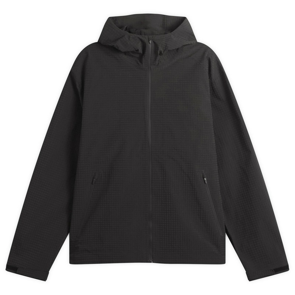 Hiking Patrol Men's Waypoint Ripstop Hooded Jacket in Charcoal Black