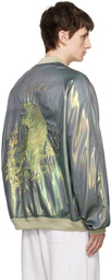 Doublet Gray Hologram Souvenir Bomber Jacket