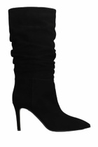 Via Roma 15 High Heels Boots In Black Suede