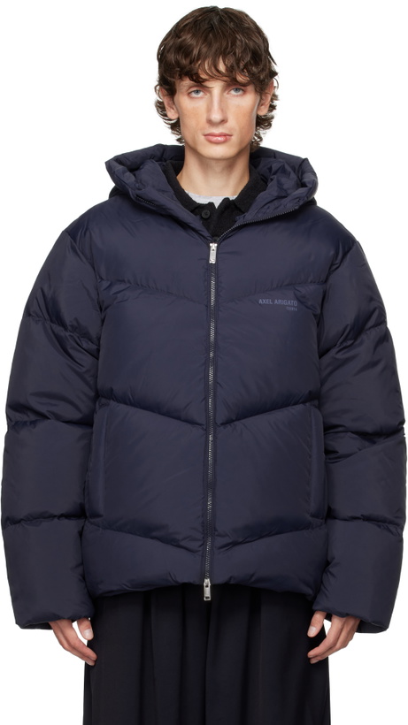 Photo: Axel Arigato Navy Peak Down Jacket