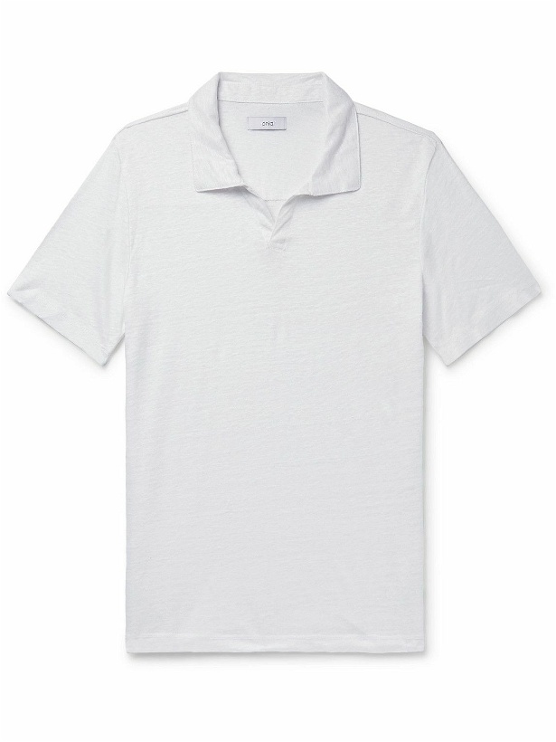 Photo: Onia - Slub Linen Polo Shirt - White