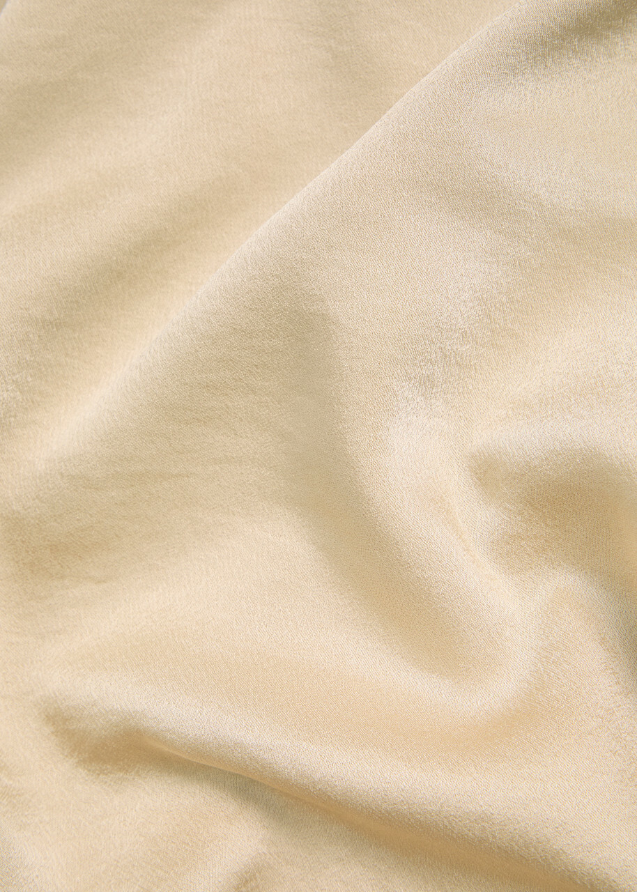 Vince Pintucked Satin-crepe Trousers Cream