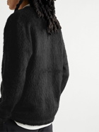 Monitaly - Minami Shoten Brushed Knitted Cardigan - Black