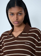 Miu Miu Striped Knit Polo Sweater