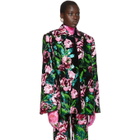 Richard Quinn Black Floral Embellished Jacket