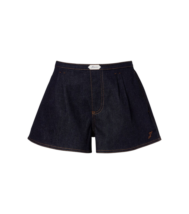Photo: Jacquemus Logo denim shorts