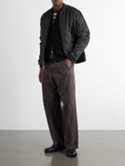 FrizmWORKS - Ribbed Wool-Blend Zip-Up Sweater - Black