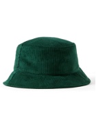 A.P.C. - Logo-Embroidered Cotton-Corduroy Bucket Hat - Green