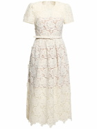 SELF-PORTRAIT Floral Lace Midi Dress