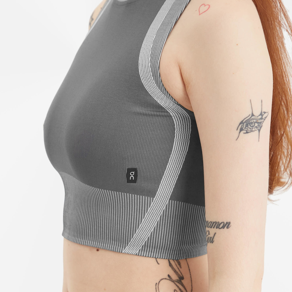 ON Women's Studio Knit Crop Top in Rock/Glacier
