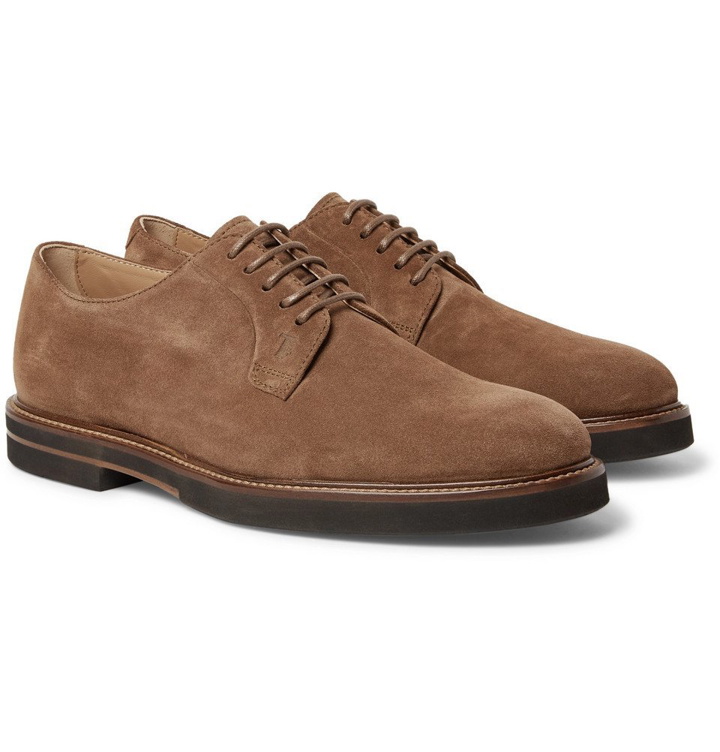 Photo: Tod's - Suede Derby Shoes - Men - Light brown