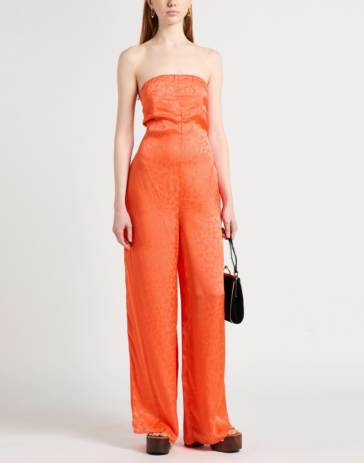 Manila Grace Womens Jumpsuit in Orange