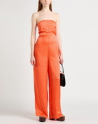 Manila Grace Womens Jumpsuit in Orange