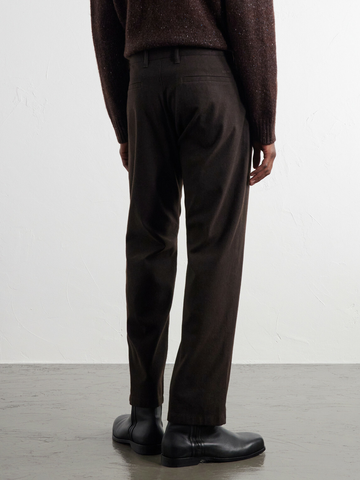NN07 - Aden Straight-Leg Grain de Poudre Trousers - Brown