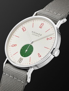 NOMOS Glashütte - Tangente 38 Date Go Limited Edition Hand-Wound 37.5mm Stainless Steel and Webbing Watch, Ref.No. 179.S4