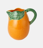 Bordallo Pinheiro Orange earthenware jug