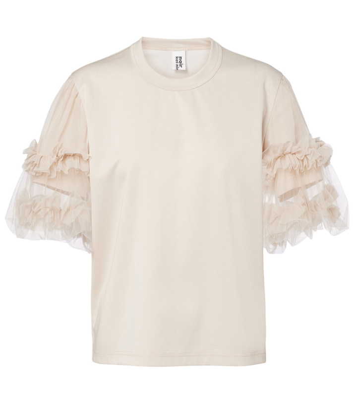 Photo: Noir Kei Ninomiya Ruffled tulle-trimmed cotton T-shirt