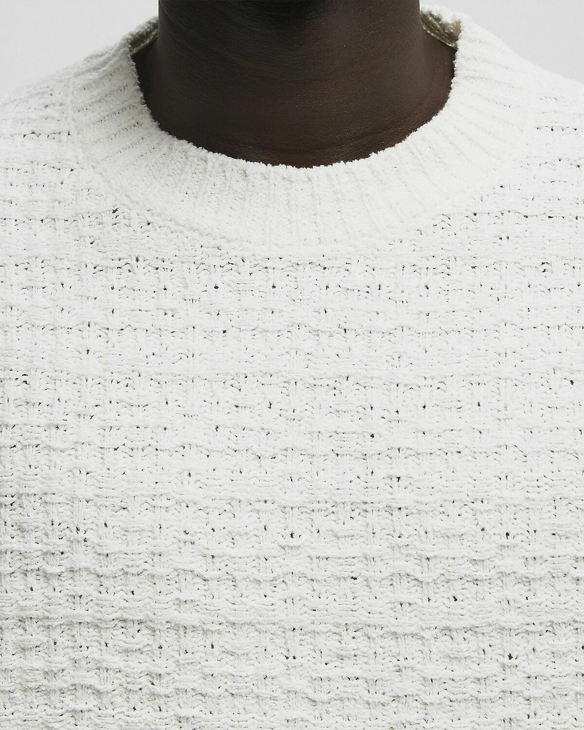 Axel Arigato Grid Sweater White Mens Pullover