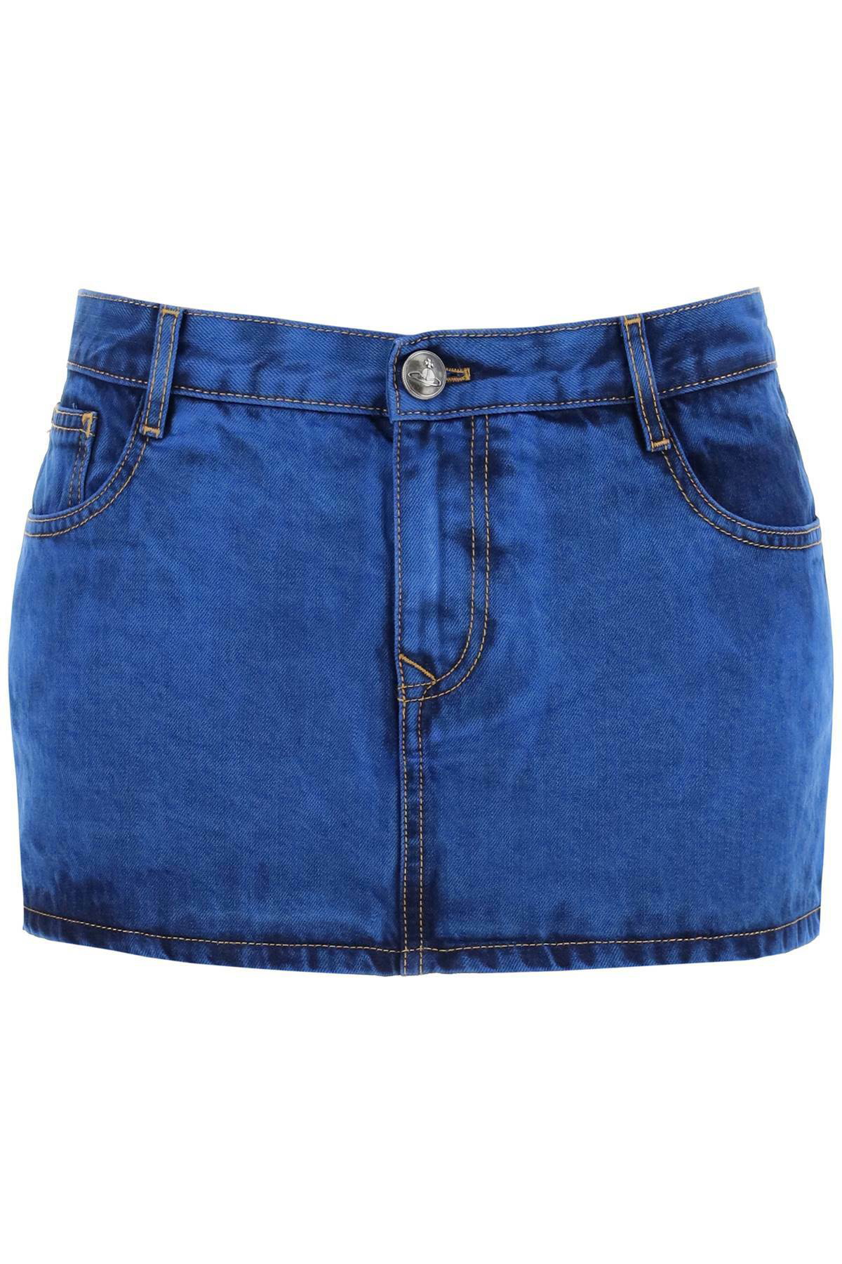 VIVIENNE WESTWOOD denim foam mini skirt for Blue Vivienne