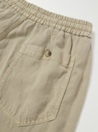 Altea - Straight-Leg Lyocell and Linen-Blend Twill Bermuda Shorts - Neutrals