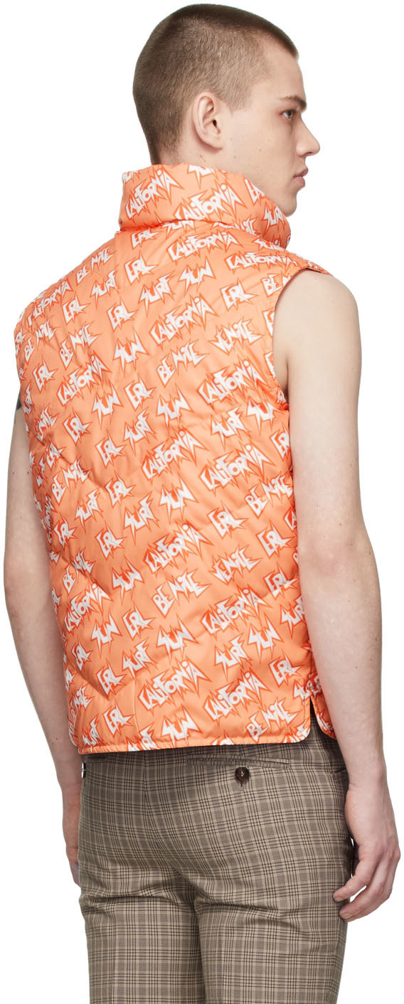 ERL Orange Polyester Down Vest