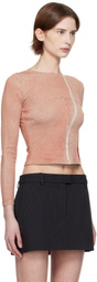 Eckhaus Latta Orange Lapped Baby Crewneck T-shirt