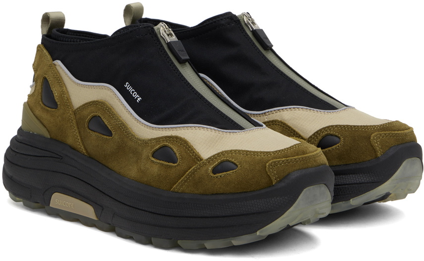 SUICOKE Khaki AKK-ZIP Sneakers