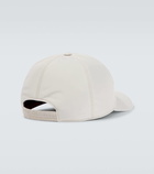 Zegna Logo leather-trimmed baseball cap