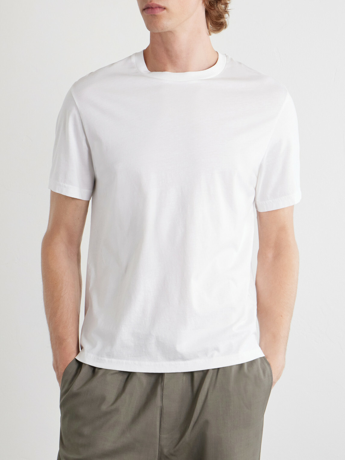 FRAME - Supima Cotton-Jersey T-Shirt - White