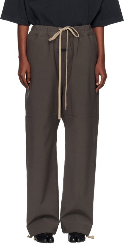 Photo: Fear of God Gray Split Knee Trousers