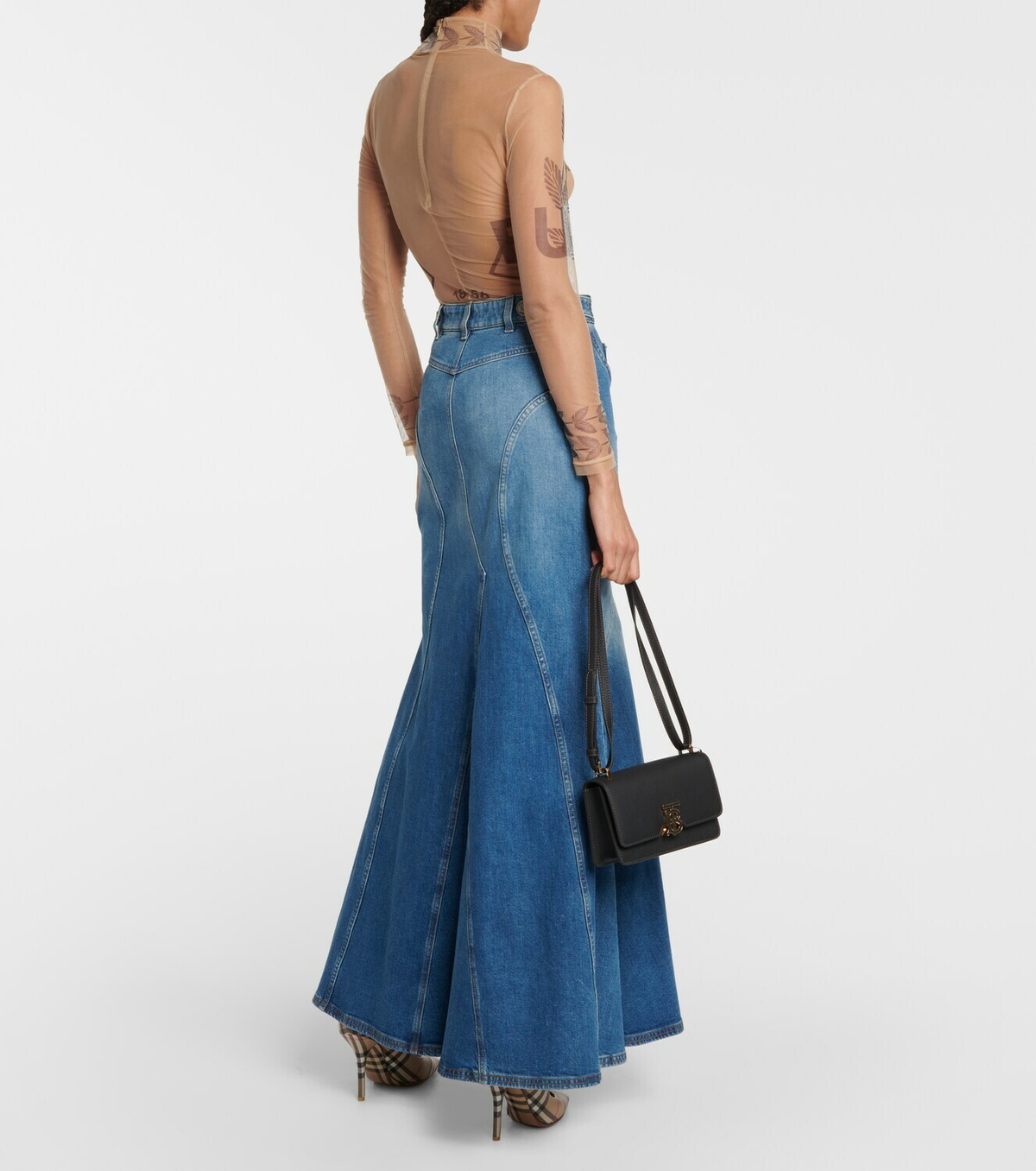 スカート BURBERRY DENIM SKIRT Burberry EKD Denim Mini Skirt | Neiman Marcus