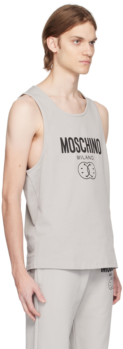 Moschino Gray Printed Tank Top