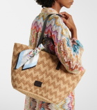 Missoni Zigzag Large raffia basket bag