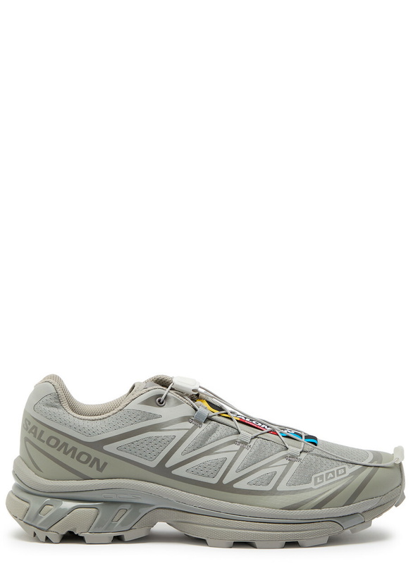 Photo: Salomon XT-6 Panelled Mesh Sneakers Grey