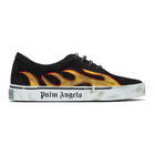 Palm Angels Black Distressed Flame Sneakers