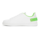 Valentino White and Green Valentino Garavani Backnet VLogo Sneakers