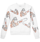 Off-White - Printed Fleece-Back Cotton-Jersey Sweatshirt - White