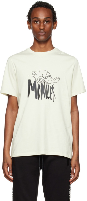 Photo: Moncler Off-White Graphic Print T-Shirt