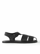 The Row - Fisherman Suede Sandals - Black