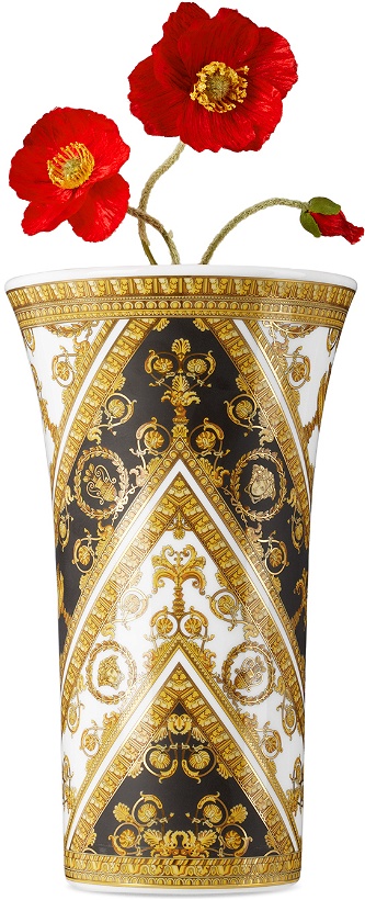 Photo: Versace White & Black Rosenthal 'I Love Baroque' Vase, 26 cm