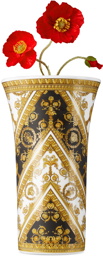 Versace White & Black Rosenthal 'I Love Baroque' Vase, 26 cm
